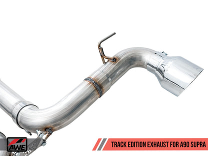 AWE Track Edition Resonated Cat-Back Exhaust (Diamond Black Tips) - 2020-2024 Toyota GR Supra