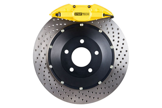 Stoptech ST-22 Big Brake Kit Rear 328mm Yellow Drilled Rotors - 2003-2006 Mitsubishi Evo 8/9