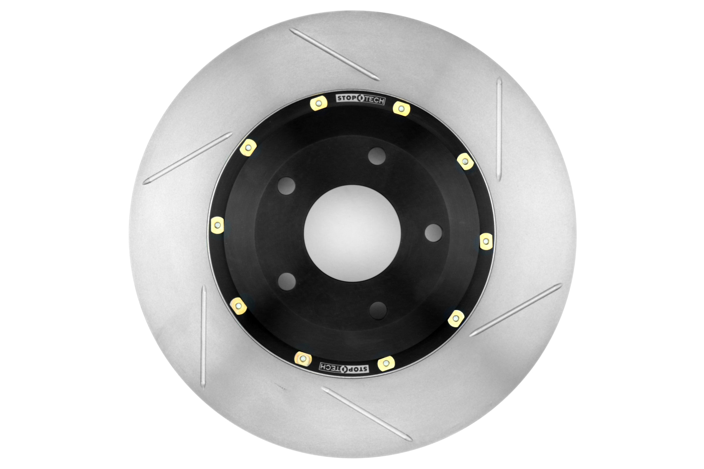 Stoptech 2-Piece Aerorotor and Hat 330x24 Slotted Pair - 2003-2009 Nissan 350Z / Infiniti G35 (w/OEM Brembo)