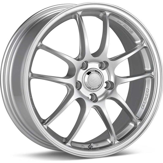 Enkei PF01,18x8.5,35,5x114.3,75 Silver Paint - 2015-2024 Subaru WRX / 2015-2021 STI / 2019-2024 Forester