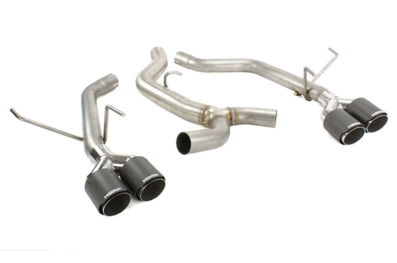 MBRP Race 3in Quad Carbon Fiber Tip Cat Back Exhaust - 2015-2021 Subaru WRX / STI