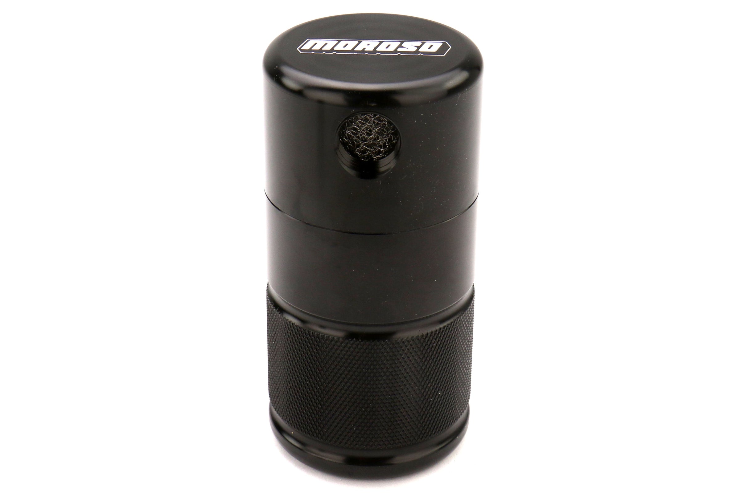 Moroso Small Body Air-Oil Separator Black - 2008-2014 Subaru STI w/ Front Mount Intercooler