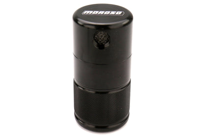 Moroso Small Body Air-Oil Separator Black - 2008-2014 Subaru STI w/ Front Mount Intercooler