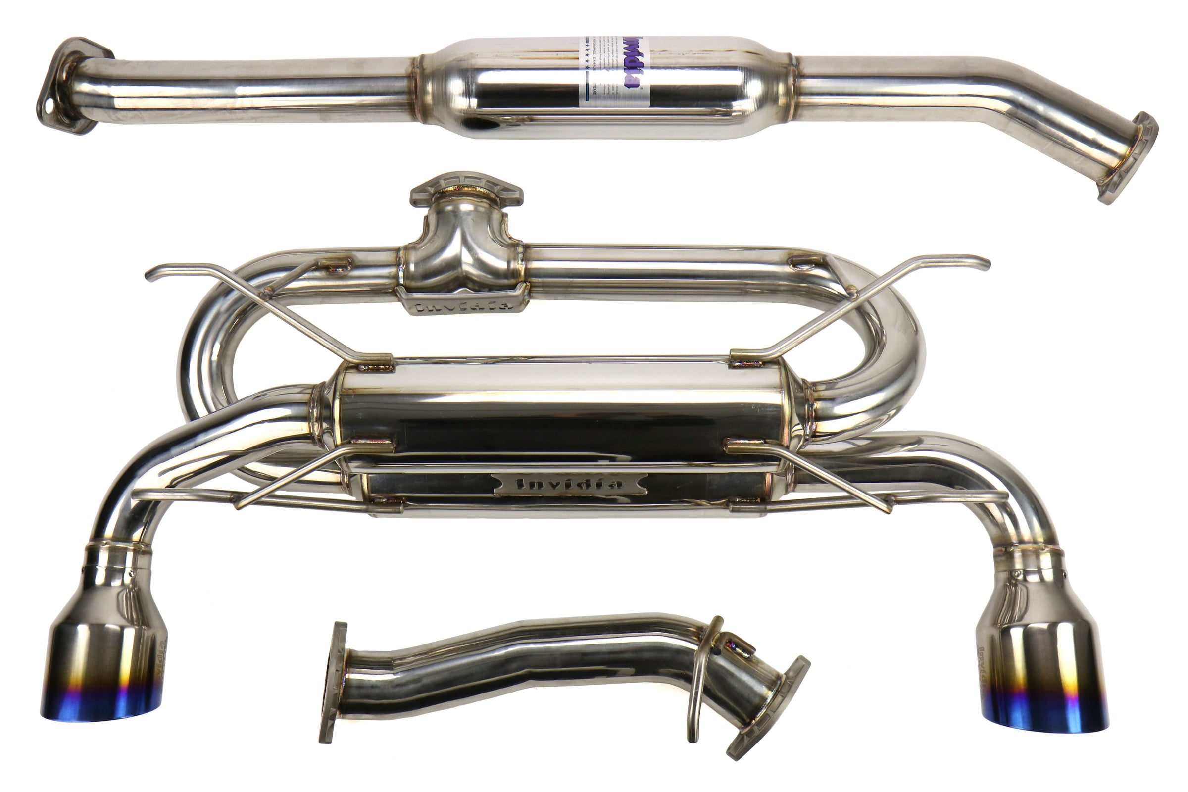 Invidia Gemini R400 Catback Exhaust System - Titanium Tips - 2013-2016 Scion FR-S / 2013-2020 Subaru BRZ / 2017-2020 Toyota 86