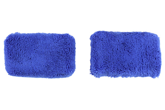 Chemical Guys Microfiber Applicator Pads Thick Premium Grade Blue (2 Pack) - Universal
