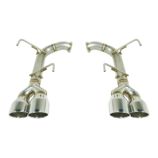 Remark Axle Back Exhaust Muffler Delete Stainless Double Wall 4in Tips - 2015-2021 Subaru WRX / 2015-2021 STI