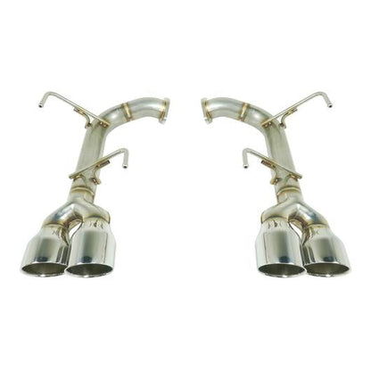 Remark Axle Back Exhaust Muffler Delete Stainless Double Wall 4in Tips - 2015-2021 Subaru WRX / 2015-2021 STI
