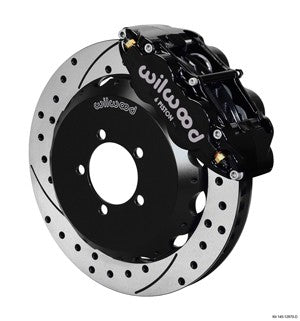 Wilwood FNSL6R 12.88in Front Kit Drilled / Slotted Black - 2013-2021 Scion FR-S  / Subaru BRZ / Toyota 86
