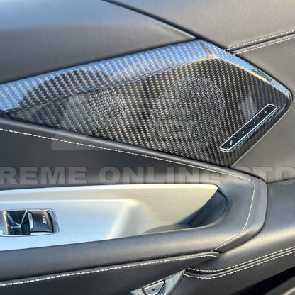 Corvette C8 DRY CARBON FIBER Door Speaker Cover