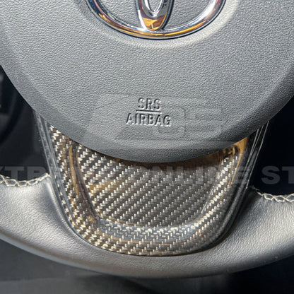 2020-Up Toyota Supra Carbon Fiber Steering Wheel Trim Cover