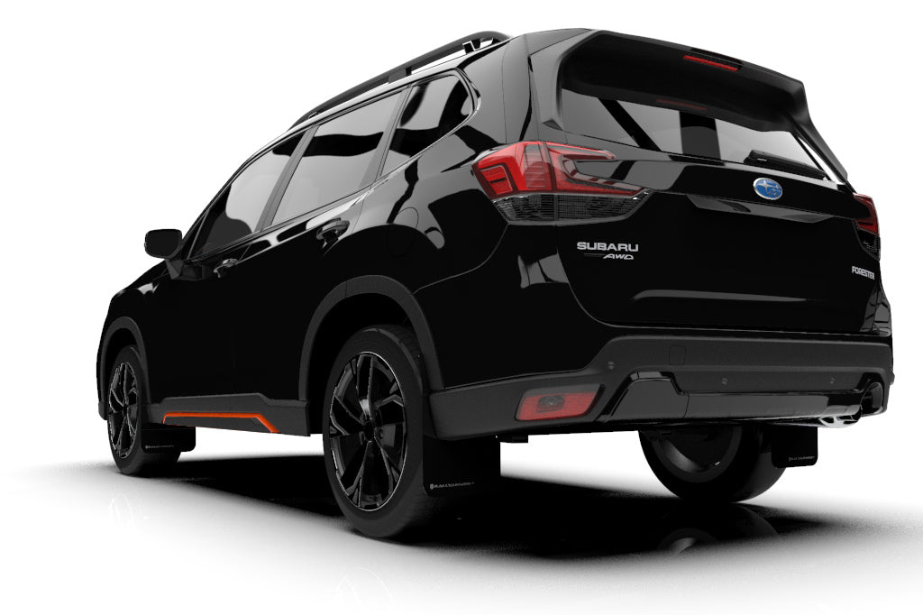 Rally Armor UR Mudflaps Black Urethane Grey Logo - 2019-2024 Subaru Forester