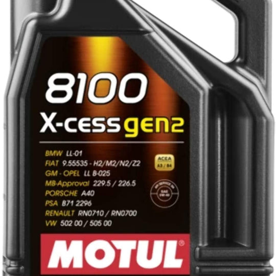 Motul 8100 X-Cess 5W40 Engine Oil 5L - Universal