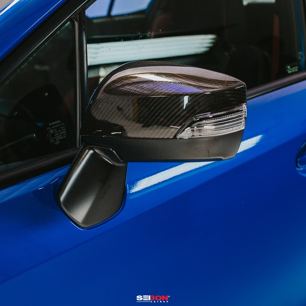 Seibon Carbon Fiber Mirror Covers - 2015-2021 Subaru WRX / STI