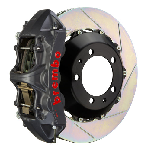 Brembo GT-S System 6 Piston Front Brake Kit Hard Anodized Slotted Rotors - Volkswagen Models (inc. 2015+ GTI)