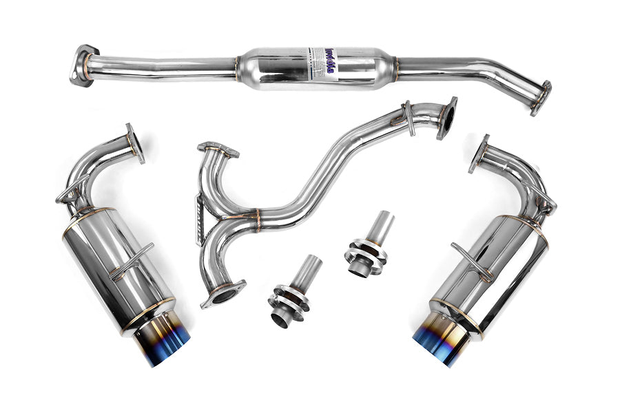 Invidia N1 Dual Exit Cat Back Exhaust - Titanium Tips - 2013-2016 Scion FR-S / 2013-2024 Subaru BRZ / 2017-2020 Toyota 86 / 2022-2024 Toyota GR86