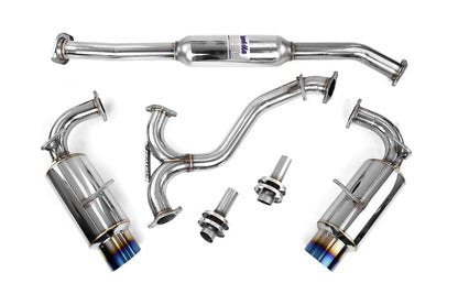 Invidia N1 Dual Exit Cat Back Exhaust - Titanium Tips - 2013-2016 Scion FR-S / 2013-2024 Subaru BRZ / 2017-2020 Toyota 86 / 2022-2024 Toyota GR86