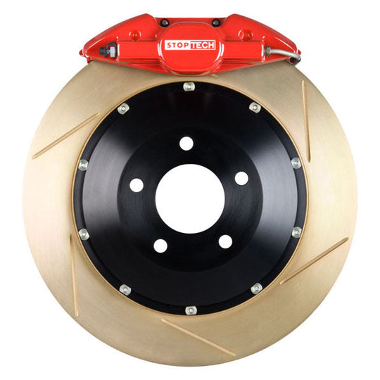 Stoptech ST-22 Big Brake Kit Rear 328mm Red Zinc Slotted Rotors - 2003-2006 Mitsubishi Evo 8/9