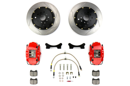 Stoptech ST-22 Big Brake Kit Rear 345mm Red Slotted Rotors - 2015-2021 Subaru WRX