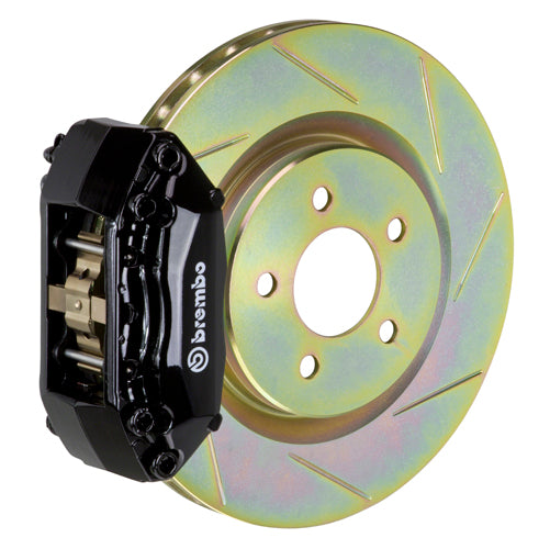 Brembo GT System 4 Piston Front Brake Kit Black Slotted Rotors - Volkswagen Models (inc. 2006-2014 GTI)
