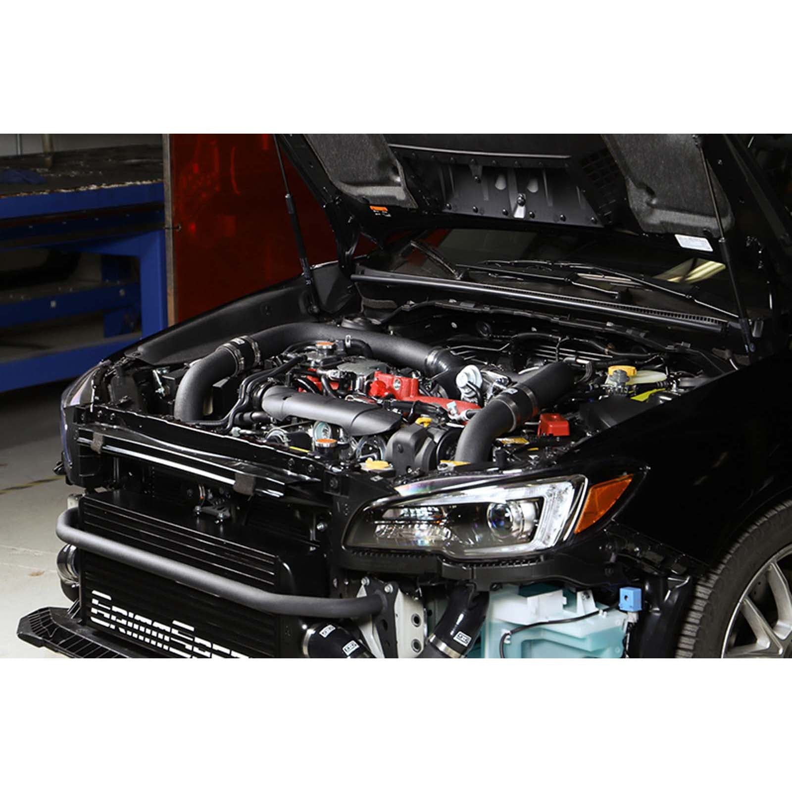 GrimmSpeed Front Mount Intercooler Kit Black Core w/ Black Piping - 2015-2021 Subaru WRX / STI