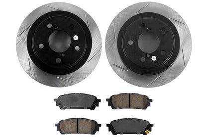 Stoptech Street Axle Pack Slotted Rear - Subaru Models (inc. 2003-2005 WRX / 2003-2008 Forester)