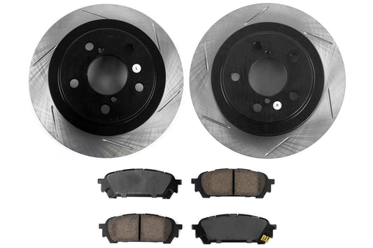 Stoptech Street Axle Pack Slotted Rear - Subaru Models (inc. 2003-2005 WRX / 2003-2008 Forester)