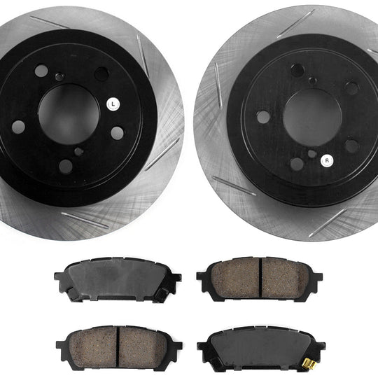 Stoptech Street Axle Pack Slotted Rear - Subaru Models (inc. 2003-2005 WRX / 2003-2008 Forester)