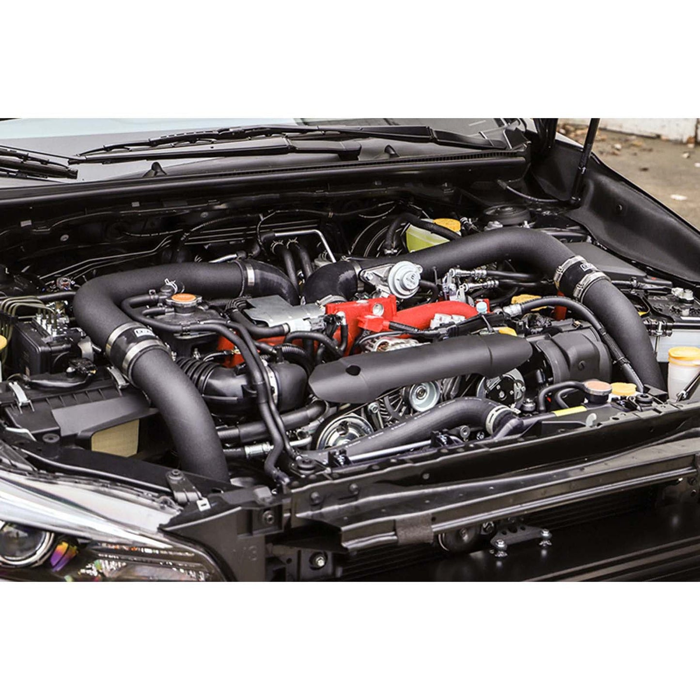 GrimmSpeed Front Mount Intercooler Kit Black Core w/ Black Piping - 2015-2021 Subaru WRX / STI