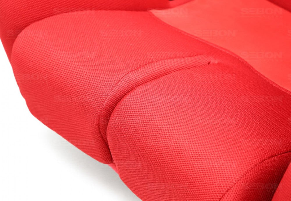 Seibon Carbon Kevlar Racing Seat Type-FC Red - Universal