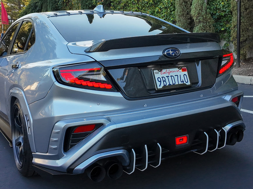 OLM Phantom-Spec LED Taillights (Clear Lens / Red Optic) - 2022-2025 Subaru WRX