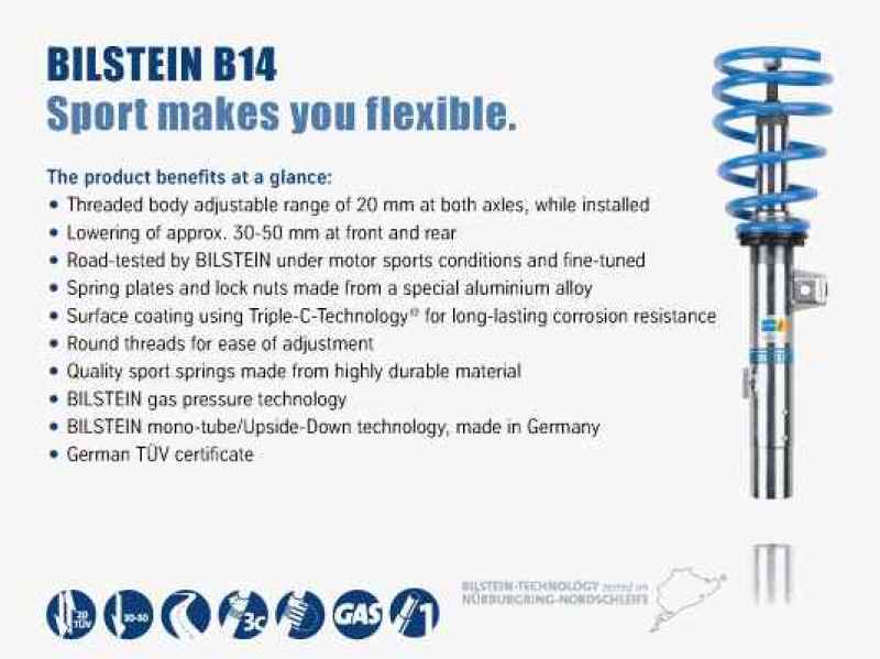 Bilstein B14 2008 Volkswagen GTI Base Front and Rear Suspension Kit