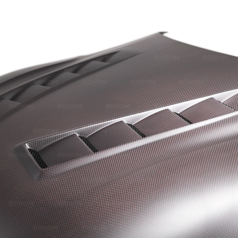 Seibon TS-Style Red Dry Carbon Hood - 2020-2024 Toyota Supra