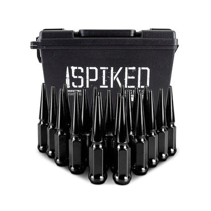 Mishimoto Steel Spiked Lug Nuts M12x1.5 20pc Set - Black (MMLG-SP1215-20BK)