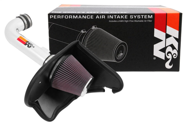 K&N 16-17 Chevy Camaro 3.6L Silver Typhoon Short Ram Intake