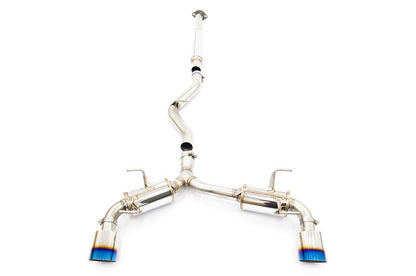 MXP Comp RS TI Tips Catback Exhaust System Blue Tips - 2013-2016 Scion FR-S / 2013-2024 Subaru BRZ / 2017-2024 Toyota GR86