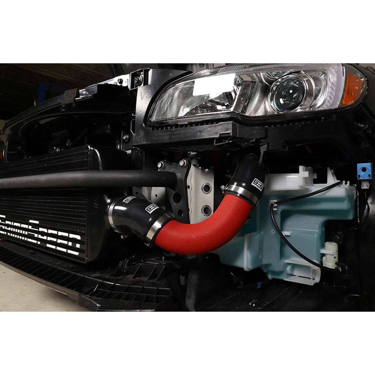 GrimmSpeed Front Mount Intercooler Kit Black Core w/ Red Piping - 2015-2021 Subaru WRX