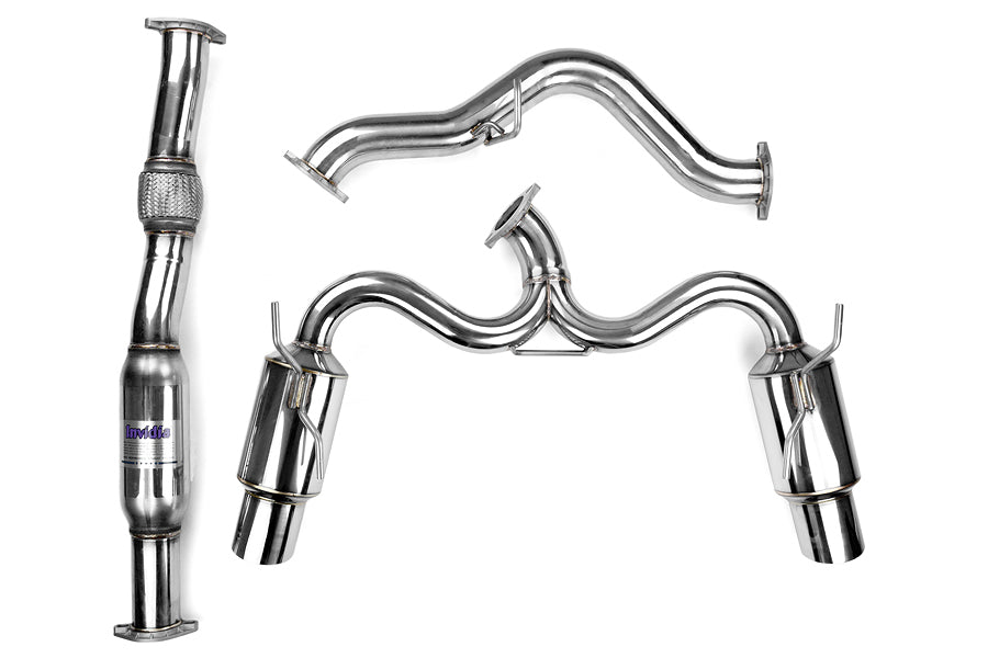 Invidia N1 Cat Back Exhaust - Stainless Steel Tips - 2008-2014 Subaru STI Hatchback / 2011-2014 WRX Hatchback