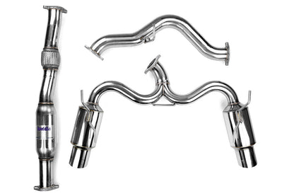 Invidia N1 Cat Back Exhaust - Stainless Steel Tips - 2008-2014 Subaru STI Hatchback / 2011-2014 WRX Hatchback