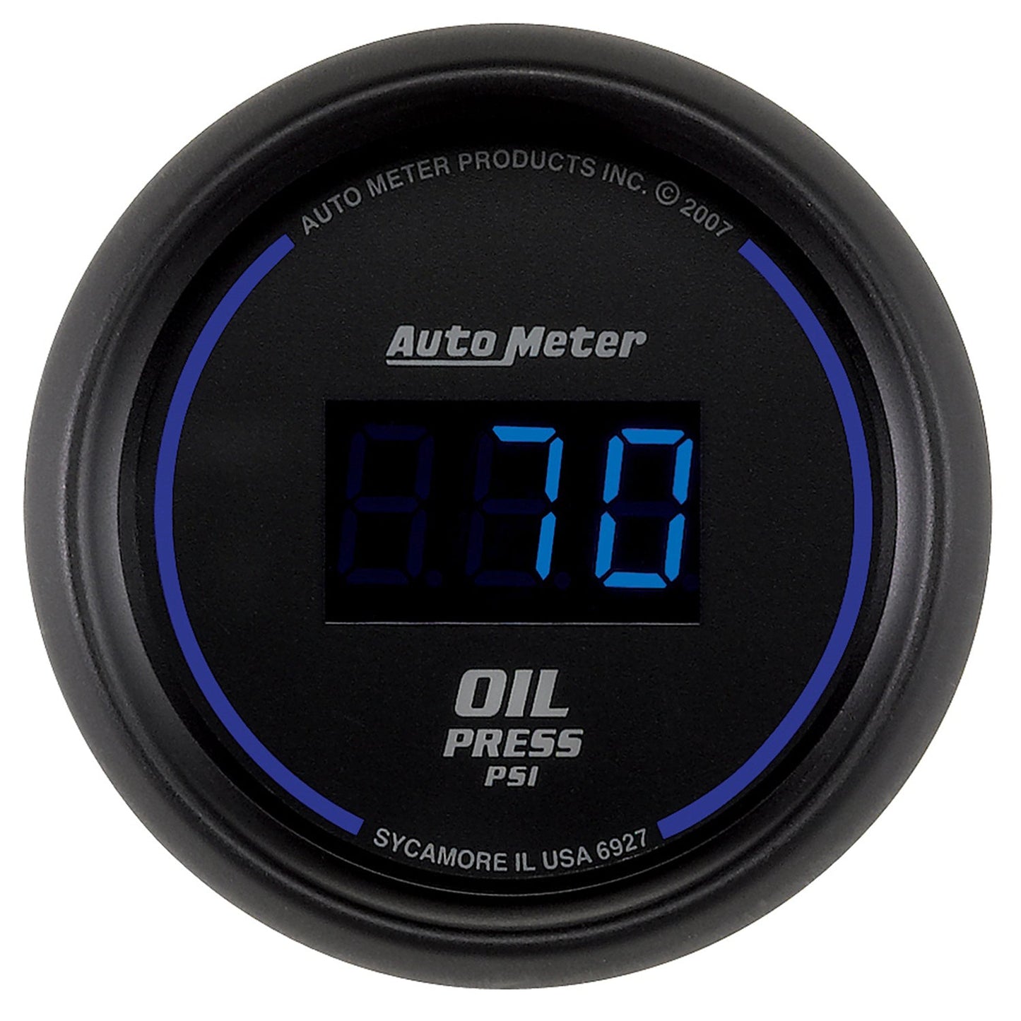Autometer Cobalt Oil Pressure Gauge Digital Blue LED 52mm - Universal
