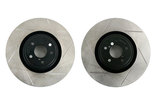 Stoptech Slotted Front Rotor Pair - 2004 Subaru STI