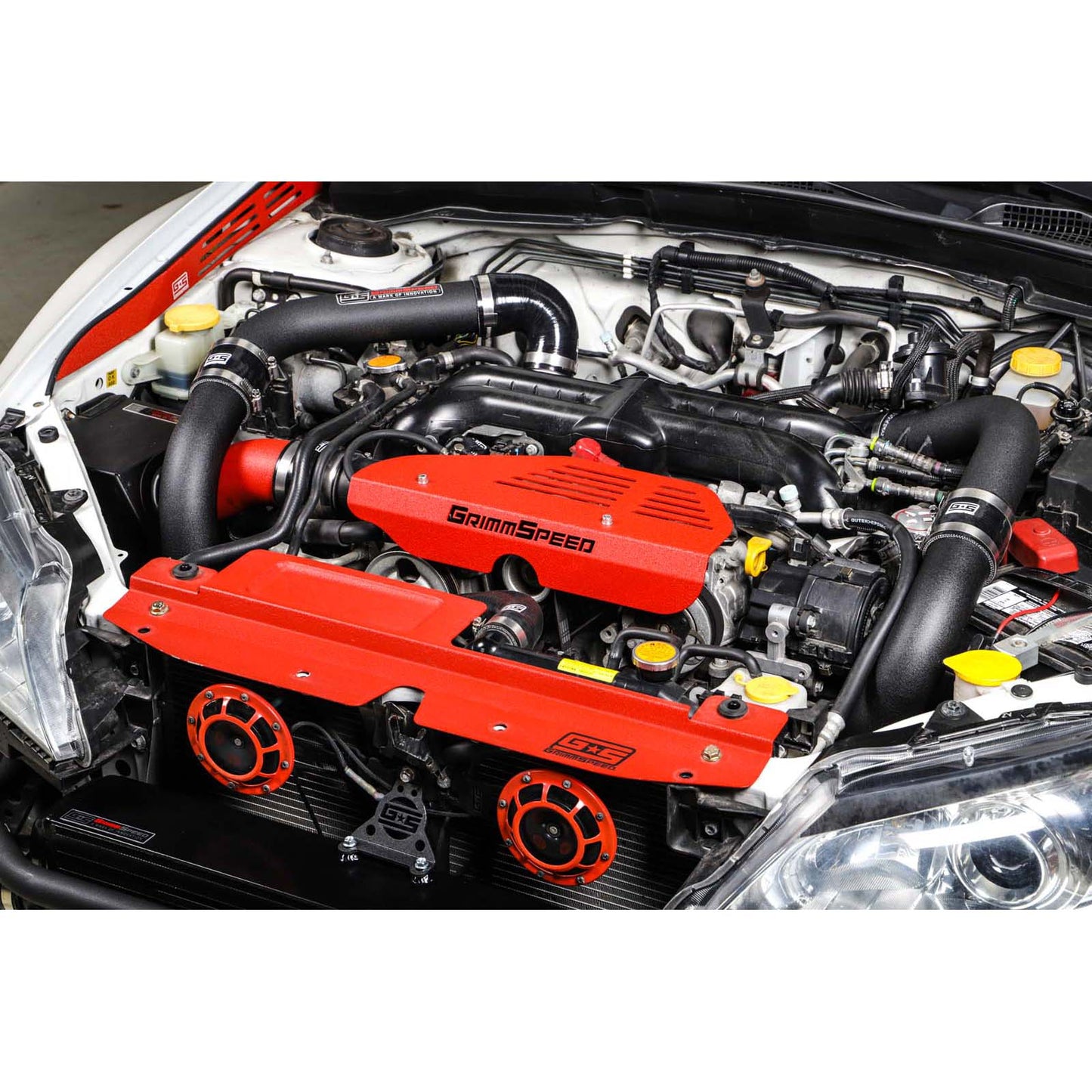 Grimmspeed Front Mount Intercooler Kit Black Core w/ Black Piping - 2008-2014 Subaru WRX / STI