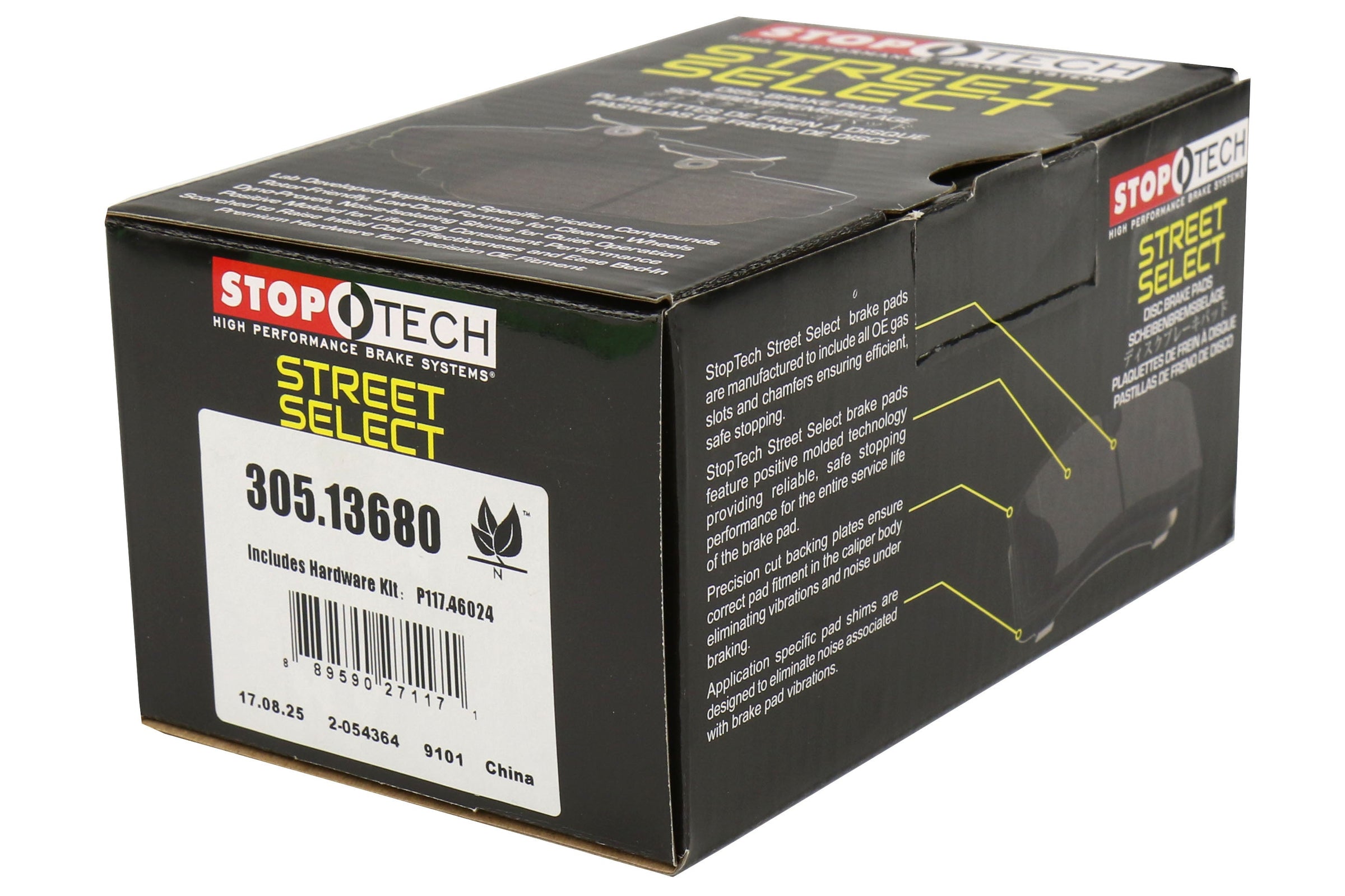 Stoptech Street Select Rear Brake Pads - 2008-2015 Mitsubishi Evo X