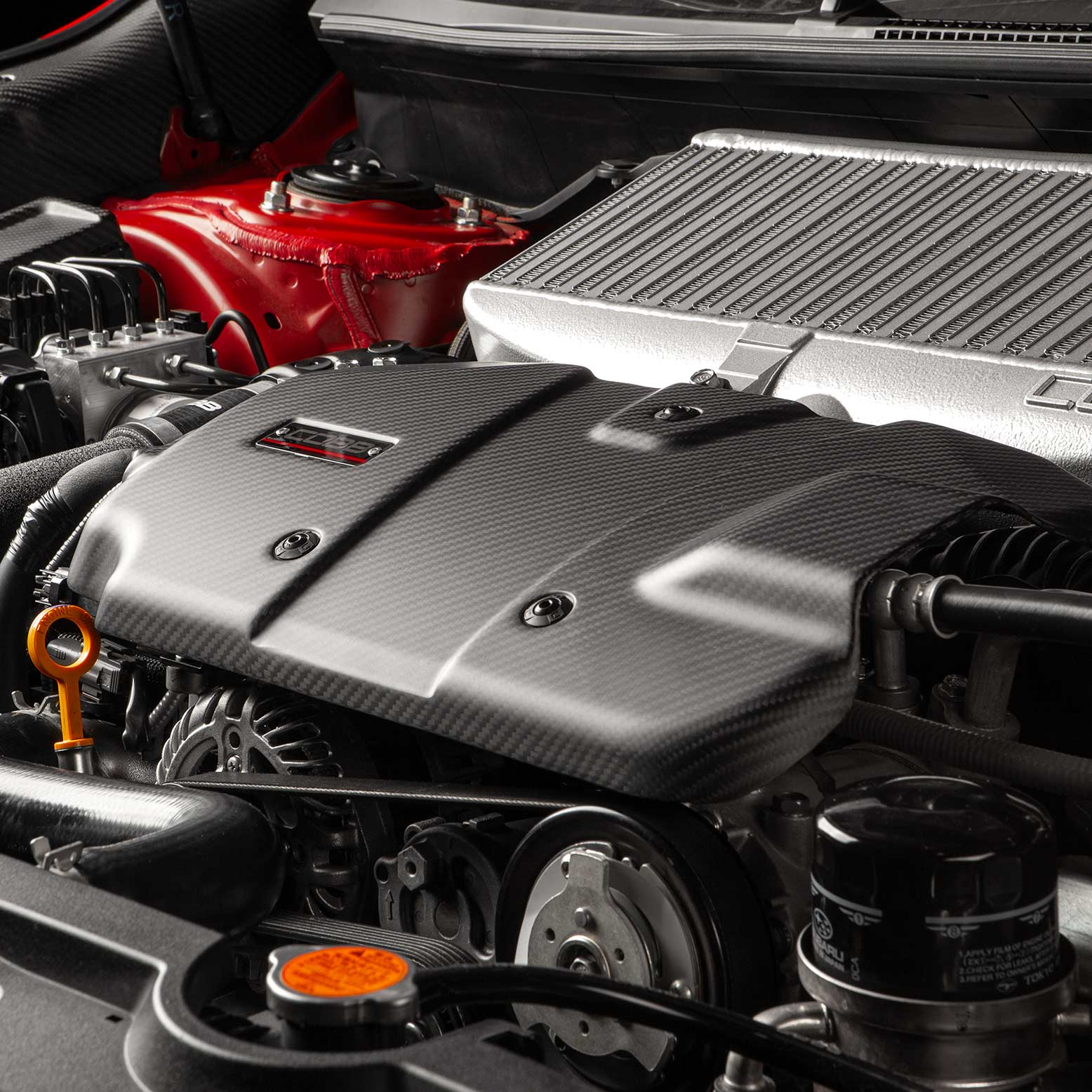 COBB Redline Matte Carbon Fiber Engine Cover - 2022-2026 Subaru WRX