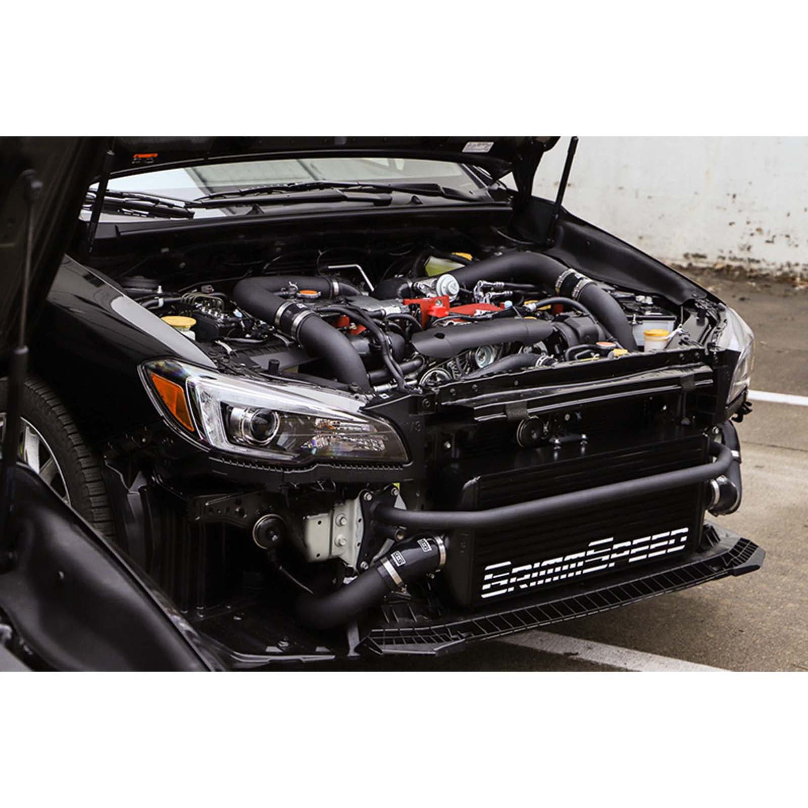 GrimmSpeed Front Mount Intercooler Kit Black Core w/ Black Piping - 2015-2021 Subaru WRX / STI