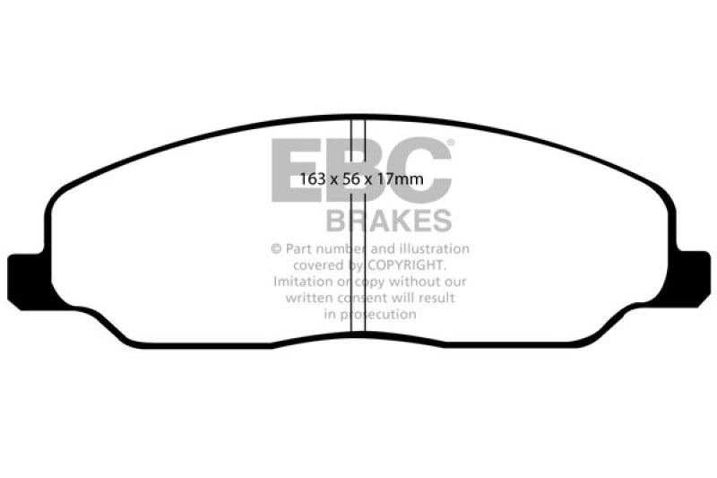 EBC 05-10 Ford Mustang 4.0 Redstuff Front Brake Pads