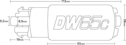DeatschWerks DW65c Series Fuel Pump w/ Install Kit - Subaru Models (inc. 2008-2014 WRX / 2008+ STI)