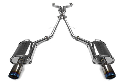 Invidia Q300 Dual Exit Cat Back Exhaust - Titanium Burnt Tips - 2007-2013 Infiniti G35/G37 Sedan