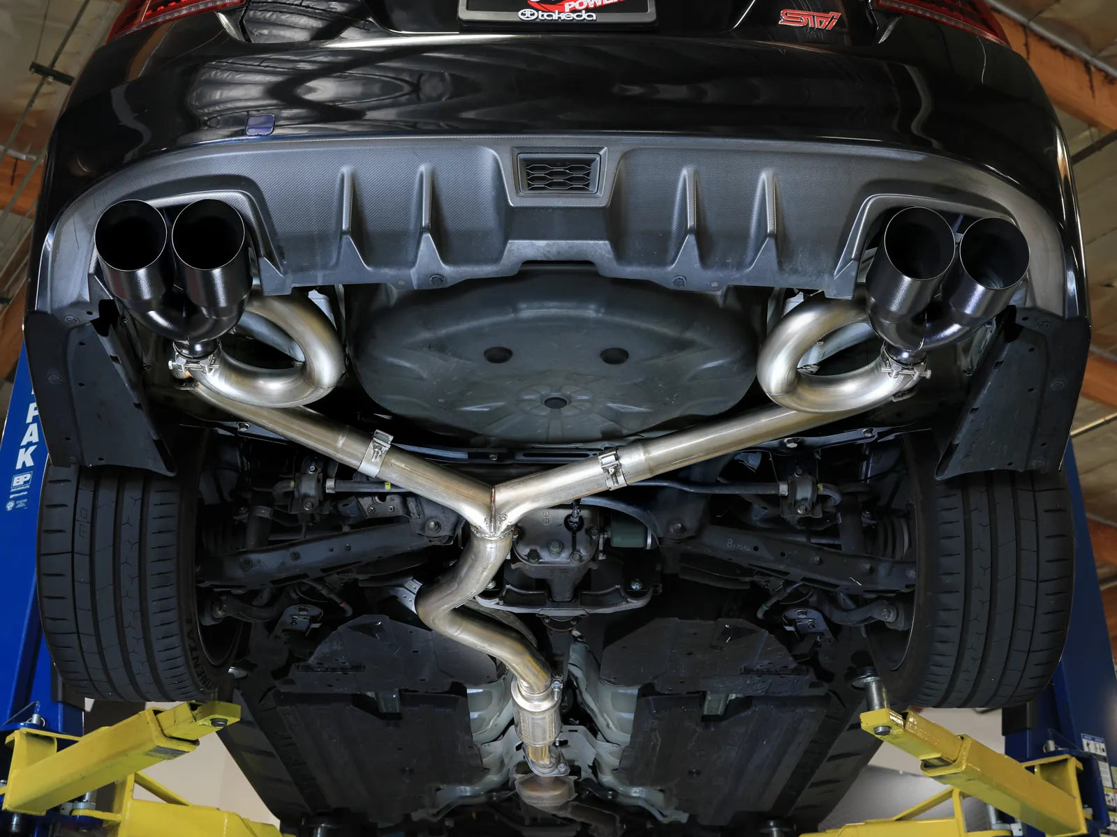 aFe Power Takeda 3in to 2-1/2in Stainless Cat-Back Exhaust - Black Tips - 2015-2021 Subaru WRX / STI (H4-2.0/2.5L)