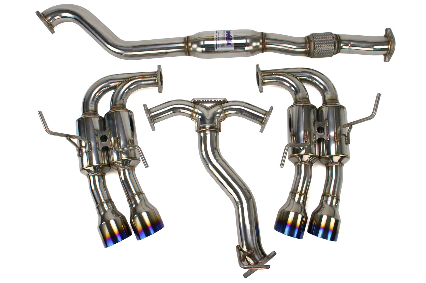 Invidia Gemini R400 Single Layer Cat Back Exhaust - Titanium Burnt Tips - 2010-2014 Subaru WRX / 2011-2014 STI (Sedan Only)