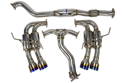 Invidia Gemini R400 Single Layer Cat Back Exhaust - Titanium Burnt Tips - 2010-2014 Subaru WRX / 2011-2014 STI (Sedan Only)